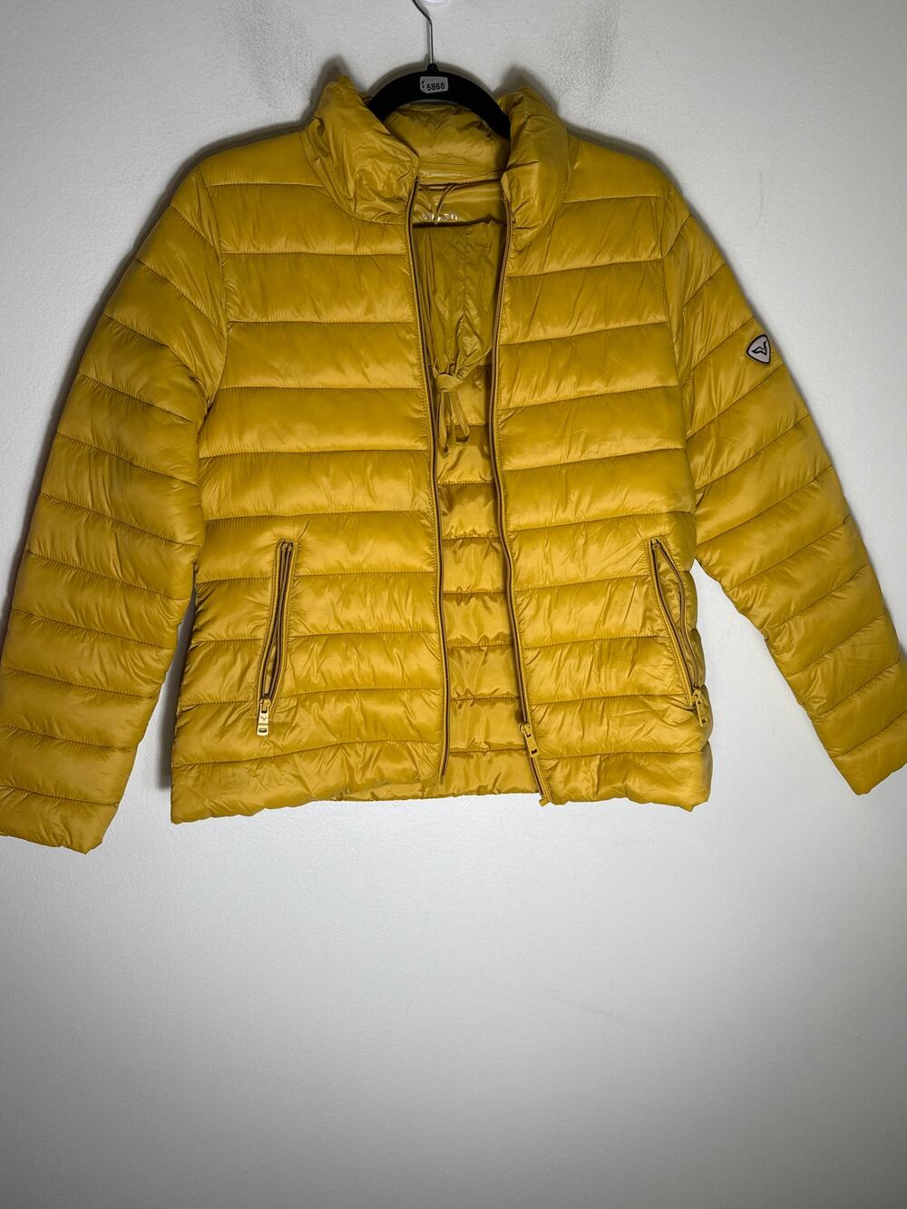 Alysh Marigold Yellow Portable Woman's Puffer Jacket Sz M